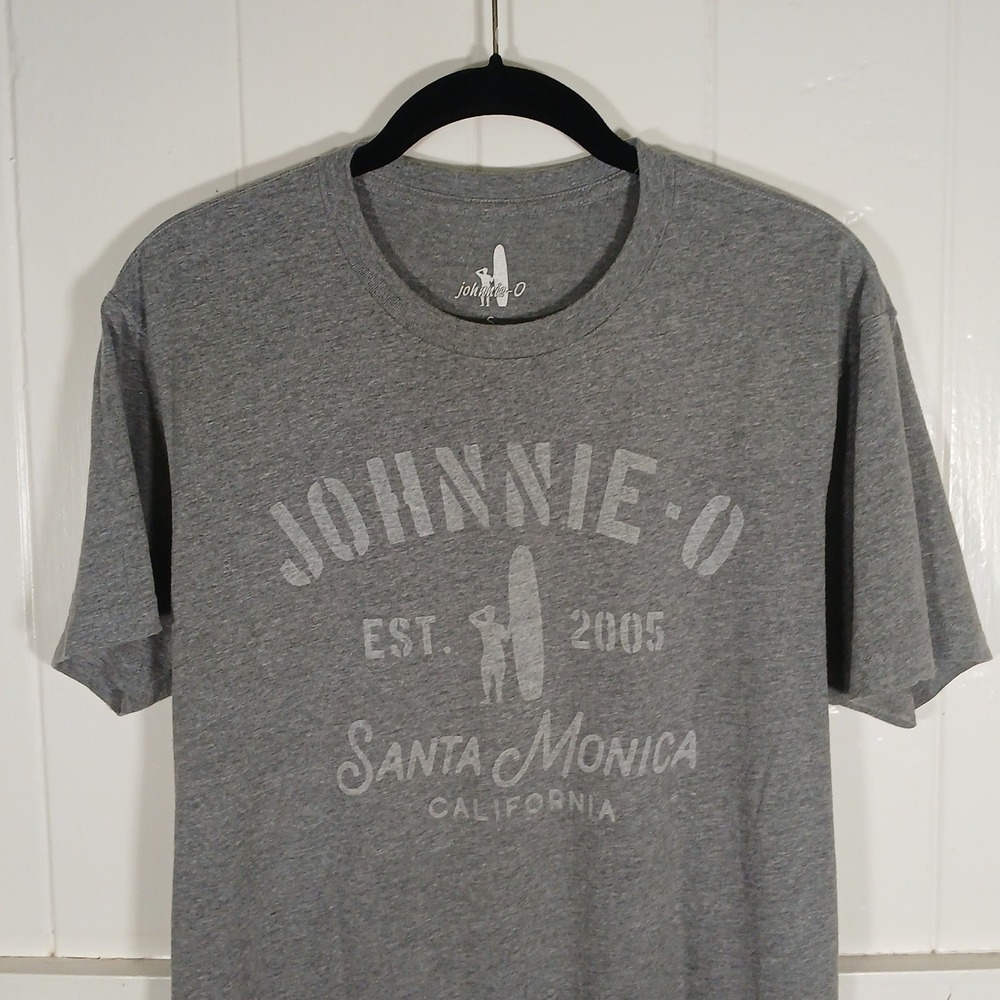 Johnnie-O Johnnie O Mens Santa Monica Graphic T-Shirt Gray Grey Small JMST1820